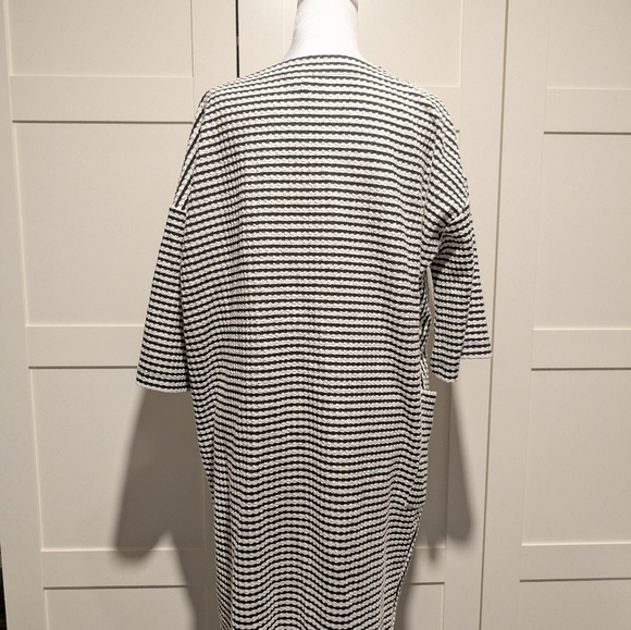 Sz L Jones New York Checked Oversize Boatneck Midi Dress Lagenlook - Picture 7 of 13